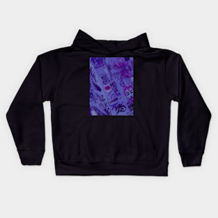 Purple Graffiti Tag NYC Street Art Stickers Kids Hoodie